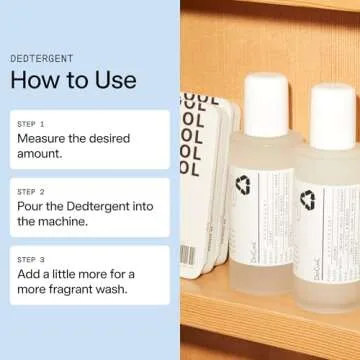 DedCool Liquid Laundry Dedtergent (Mini Xtra Milk, 2 fl oz), Luxurious Fragrance, Scented, Removes Stains, Ideal for 60 Washes, Infused with Essential Oils, Vegan, Non-Toxic, Cruelty & Dye Free