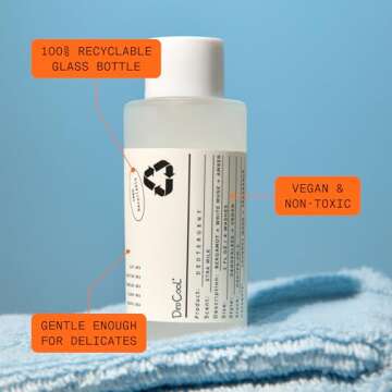 DedCool Liquid Laundry Dedtergent (Mini Xtra Milk, 2 fl oz), Luxurious Fragrance, Scented, Removes Stains, Ideal for 60 Washes, Infused with Essential Oils, Vegan, Non-Toxic, Cruelty & Dye Free