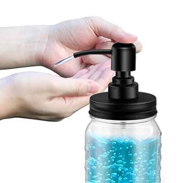 Rustic Mason Jar Bathroom Accessories Set of 4