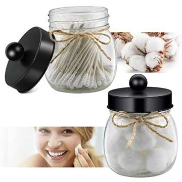 Rustic Mason Jar Bathroom Accessories Set of 4
