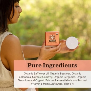 Moon Valley Organics Bergamot Geranium Lotion Bar for Dry Skin