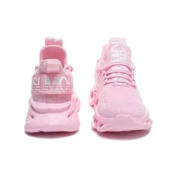 Jakcuz Ladies Platform Sneakers Women Shoes Tennis Comfy Trendy Pink Sneakers Female Casual Sneakers for Women Size 9