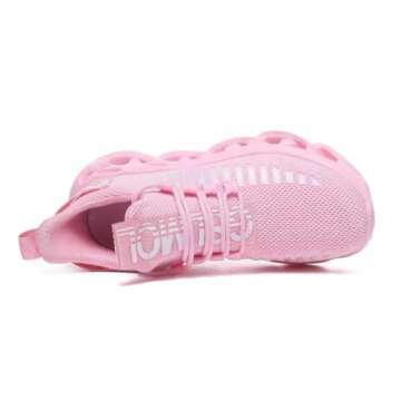 Jakcuz Ladies Platform Sneakers Women Shoes Tennis Comfy Trendy Pink Sneakers Female Casual Sneakers for Women Size 9