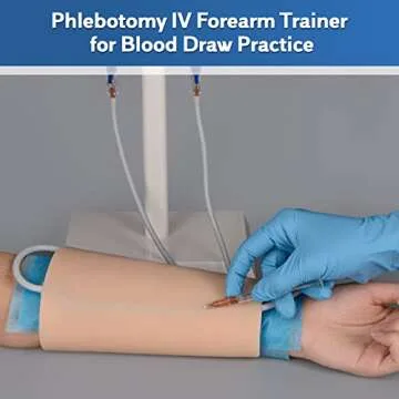 SimCoach Phlebotomy and Venipuncture Practice Kit, Wearable IV Practice Trainer Kit, IV Start Kit for Medical Education, Fit-on Intravenous Injection Simulator, Nursing School Essentials