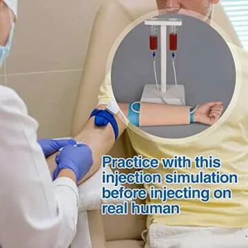 SimCoach Phlebotomy and Venipuncture Practice Kit, Wearable IV Practice Trainer Kit, IV Start Kit for Medical Education, Fit-on Intravenous Injection Simulator, Nursing School Essentials