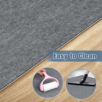 2 Pack Office Chair Mat for Hardwood Floor, 55"x35" Computer Chair Mat, Desk Chair Mat, Large Anti-Slip Floor Protector for Home Office Light Grey (Roll Packaging)