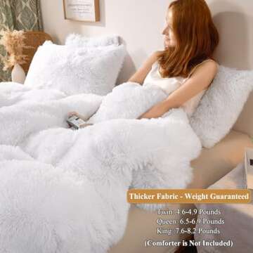 XeGe Plush Shaggy Duvet Cover Set - Cozy Luxe Bedding