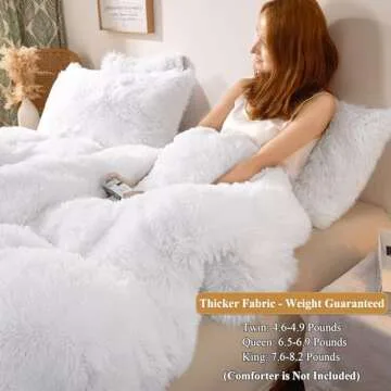 XeGe Plush Shaggy Duvet Cover Set - Cozy Luxe Bedding