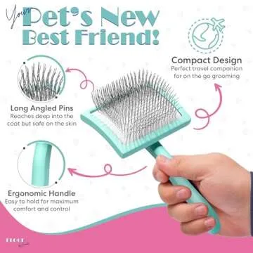 Brodie Dog Brush - Best Slicker Brush for Long Haired Pets