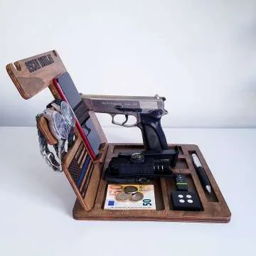 Personalized Wooden Police Officer Docking Station