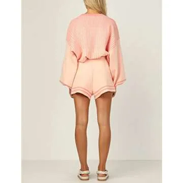 Faleave Women's 2 Piece Knitted Outfit for Spring