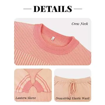 Faleave Women's 2 Piece Knitted Outfit for Spring