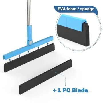 KOLLIEE Adjustable Floor Squeegee for Efficient Cleaning