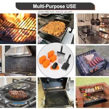 SHINESTAR 26-Piece Griddle Cleaning Kit for Blackstone, Flat Top Grill Cleaner Kit with Scraper, Cleaning Brick, Scouring Pads, Professional Griddle Accessories Kit for Cleaning, Easy to Remove Stain