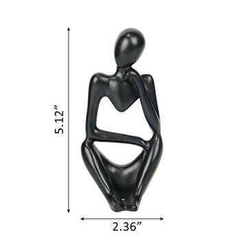 INNOLITES Resin Statue Thinker Style Decoration Abstract Sculptures Collectible Figurines for Home D...