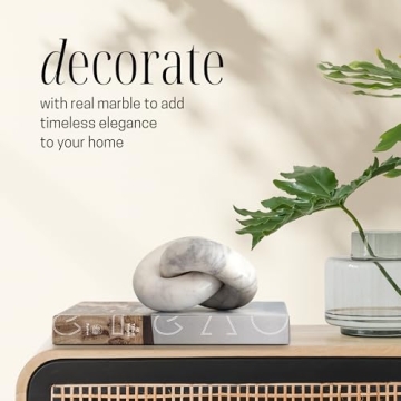 STRONA Marble Knot Decor - Elegant Hand-Carved Marble Accent