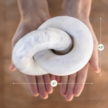 STRONA Marble Knot Decor - Elegant Hand-Carved Marble Accent