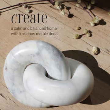 STRONA Marble Knot Decor - Elegant Hand-Carved Marble Accent