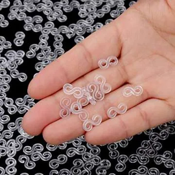 300 Pieces Rubber Band S Clips - Durable Loom Band Connectors for DIY Crafts