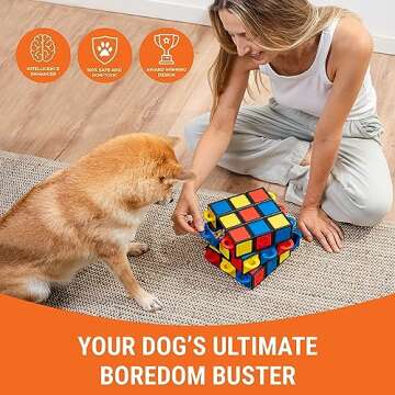 Pupzle Dog Puzzle, Dog Enrichment Toys for IQ Training, Mental Stimulation for Dogs, Dog Food Puzzle...