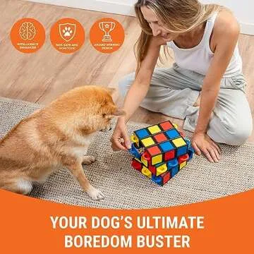 Pupzle Dog Puzzle, Dog Enrichment Toys for IQ Training, Mental Stimulation for Dogs, Dog Food Puzzle...