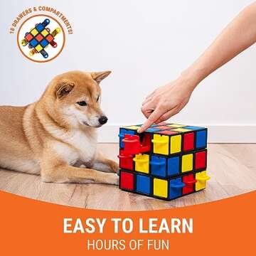 Pupzle Dog Puzzle, Dog Enrichment Toys for IQ Training, Mental Stimulation for Dogs, Dog Food Puzzle, Dog Interactive Toys for Puppy, Small and Medium Dogs
