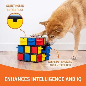 Pupzle Dog Puzzle, Dog Enrichment Toys for IQ Training, Mental Stimulation for Dogs, Dog Food Puzzle, Dog Interactive Toys for Puppy, Small and Medium Dogs