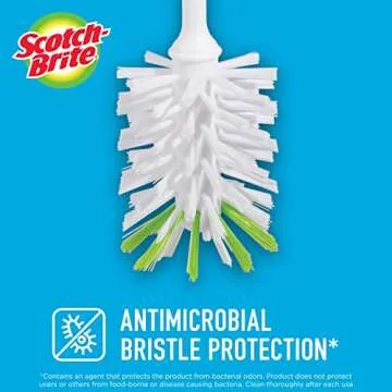 Scotch-Brite Kitchen Brush Kit - Glass and Water Bottle Brush & Advanced Soap Control Dishwand Brush - Scrub Brushes for Cleaning Kitchen and Washing Dishes