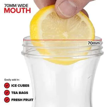 Durable Plastic Juice Carafe Set with Lids - 50 oz