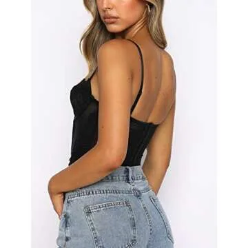 SOFIA'S CHOICE Sexy Lace Corset Top for Women