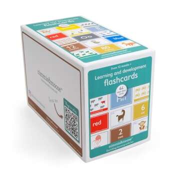 Nimmie & Moose Alphabet Flash Cards for Toddlers 1-3 | Extra-Thick Toddler Flash Cards | Learn Numbe...