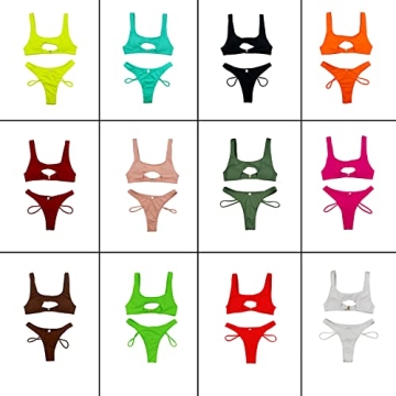 SherryDC Women's Stylish Cutout Bikini for All Shapes