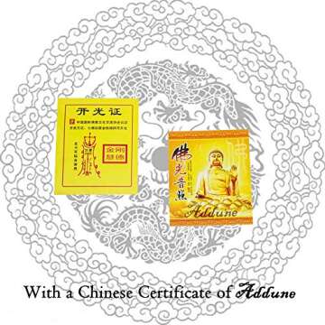 Addune Pair of Chinese Beijing Foo Dogs Statues Guardian Lion Statues Energy Feng Shui Products Decorations for The Home Gifts (Red)