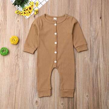 Cute Solid Color Baby Romper for Newborns and Infants