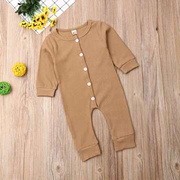 Cute Solid Color Baby Romper for Newborns and Infants