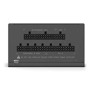 NZXT C750 - NP-C750M - 750 Watt PSU - 80+ Gold Certified - Hybrid Silent Fan Control - Fluid Dynamic Bearings - Modular Design - Sleeved Cables - ATX Gaming Power Supply - 2020