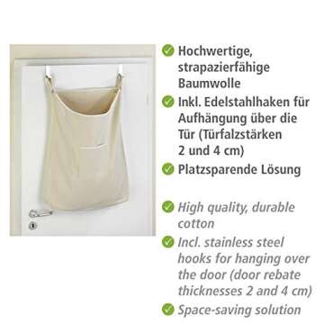 WENKO Hanging Laundry Hamper - Space Saving Storage Solution