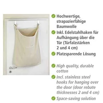 WENKO Hanging Laundry Hamper - Space Saving Storage Solution