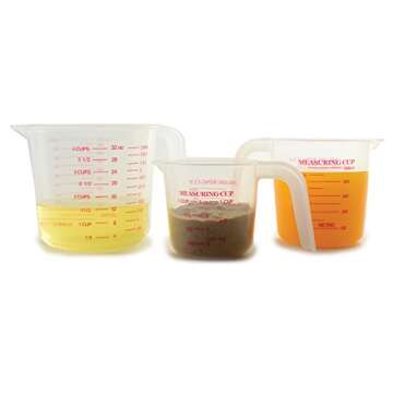 Norpro 4-Cup Capacity Plastic Measuring Cup, Multicolor
