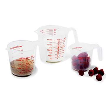Norpro 4-Cup Capacity Plastic Measuring Cup, Multicolor