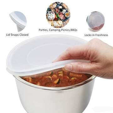 STYDDI 6 Qt Silicone Food Storage Lid for Instant Pot 5 & 6-Quart Models, Silicone Lid Inner Pot Cover Compatible with All Instant Pot 5-quart and 6-quart Inner Pots