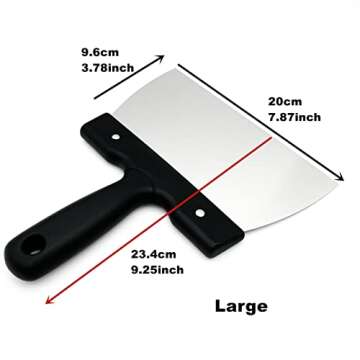 Coating Spatula for Chocolate Scraper Chocolate Thermostat Spatula Stainless Steel Dough Scraper 7.9inch (large 20cm)