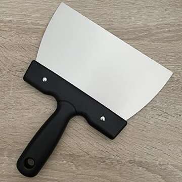 Coating Spatula for Chocolate Scraper Chocolate Thermostat Spatula Stainless Steel Dough Scraper 7.9inch (large 20cm)