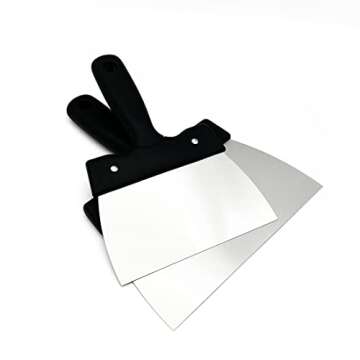 Coating Spatula for Chocolate Scraper Chocolate Thermostat Spatula Stainless Steel Dough Scraper 7.9inch (large 20cm)