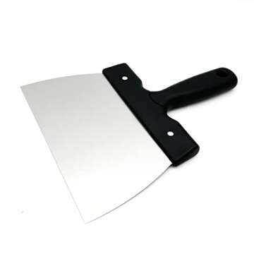 Coating Spatula for Chocolate Scraper Chocolate Thermostat Spatula Stainless Steel Dough Scraper 7.9inch (large 20cm)