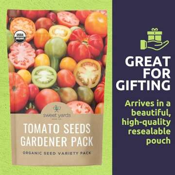 Organic Tomato Seeds - Heirloom Variety Pack - 2025 Season