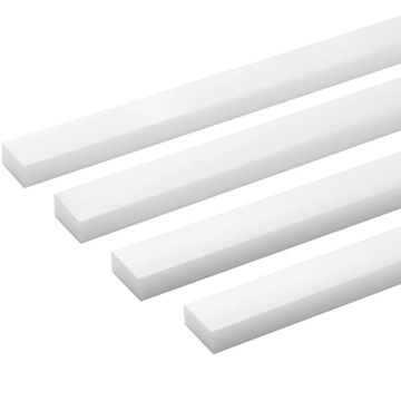 4 Pcs UHMW Precision Milled Bar 3/4" x 3/8" x 36" for Jigs Crosscut Sled for Table Saw Sled Fixtures...