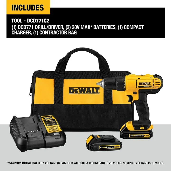 DEWALT 20V Max Cordless Drill/Driver Kit - Compact
