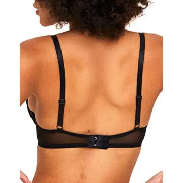 Adore Me | Sexy Lingerie for Women | Kaia Unlined Bra| Sexy Cheer Look | Jet Black | 32DDD