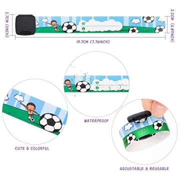 WIWAPLEX 16Pcs Child Safety ID Bracelet Wristband, Identification Bracelets for Kids, Adjustable Wat...
